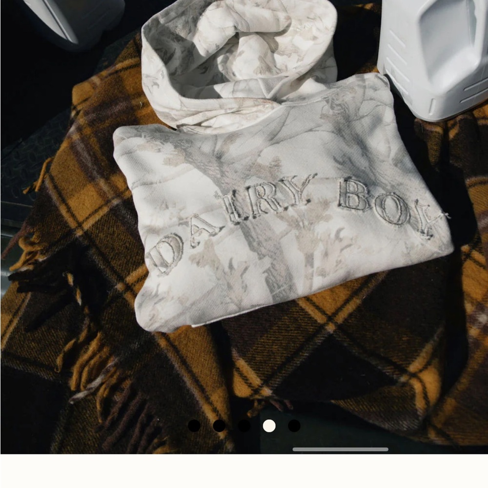 Dairy Boy Woodland Camo Boyfriend Hoodie